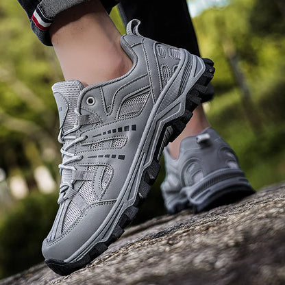 Men‘s Waterproof Hiking Shoes Outdoor Trainers Lace-up Climbing Shoes Women Trekking Sneakers Anti-slip  Tactical Sneaker
