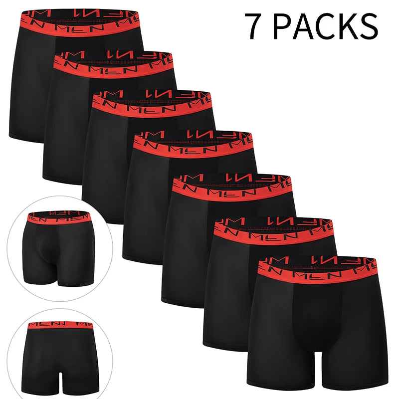 4/7-teilige Herren-Shorts, lang, sportlich, lässig, Boyshort, mehrfarbig, Multi-Code, Jugendliche, Eltern-Kind-Shorts, Übergröße, bequeme Unterwäsche