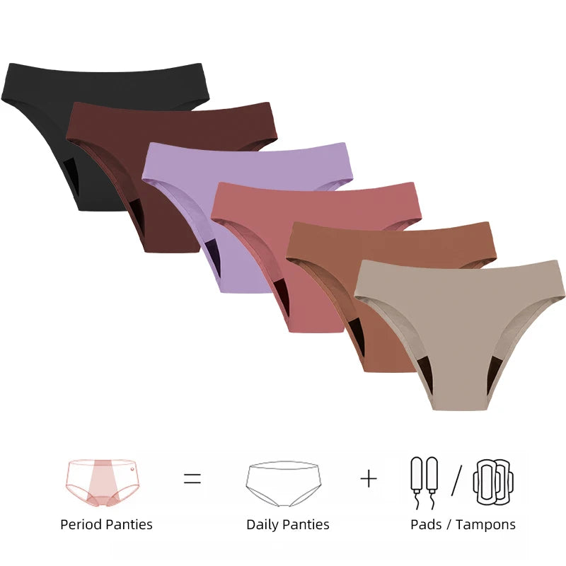 Seamless Swimwear Menstrual Panties 4-Layer Leakproof women's grooming pants Bikini Fast Absorption Summer Beachwear Period Swim.