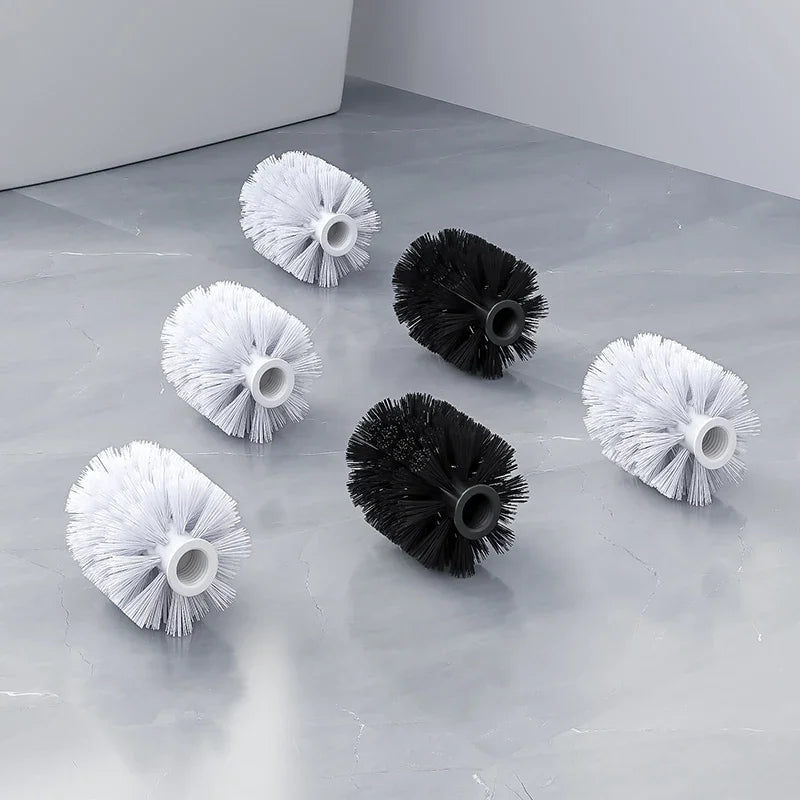 1 Stück weiße und schwarze Kopf Ersatz-Toiletten bürste-ideal für die Reinigung von Hygiene werkzeugen für die Badezimmer reinigung