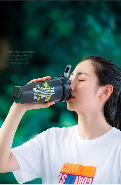 GIANXI Shaker Bottles Gym Sports Protein Powder Mixing Bottle Outdoor Portable Leak Proof Plastic Cup Drinkware.