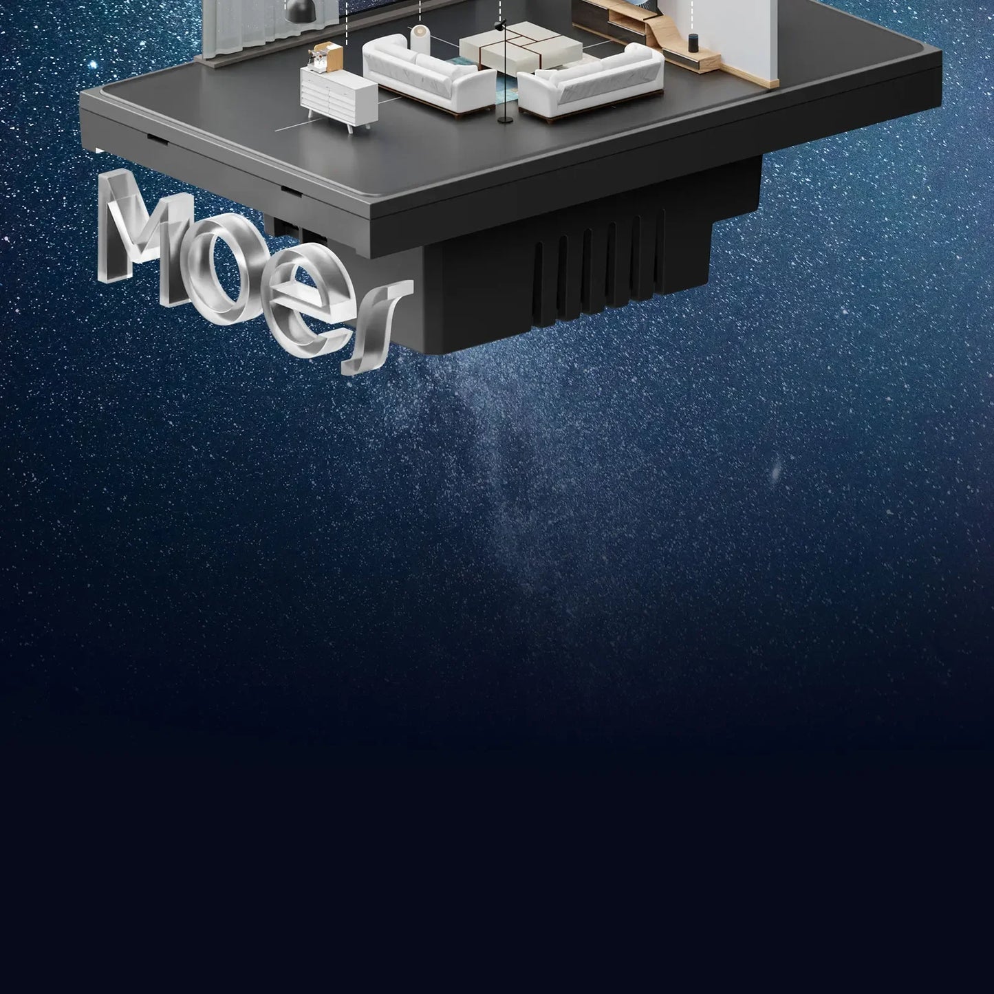 MOES Tuya ZigBee Star Feather Schalter US Smart Air Touch mit neutraler Lichtszene 2in1 APP-Fernbedienung mit Alexa Google Home