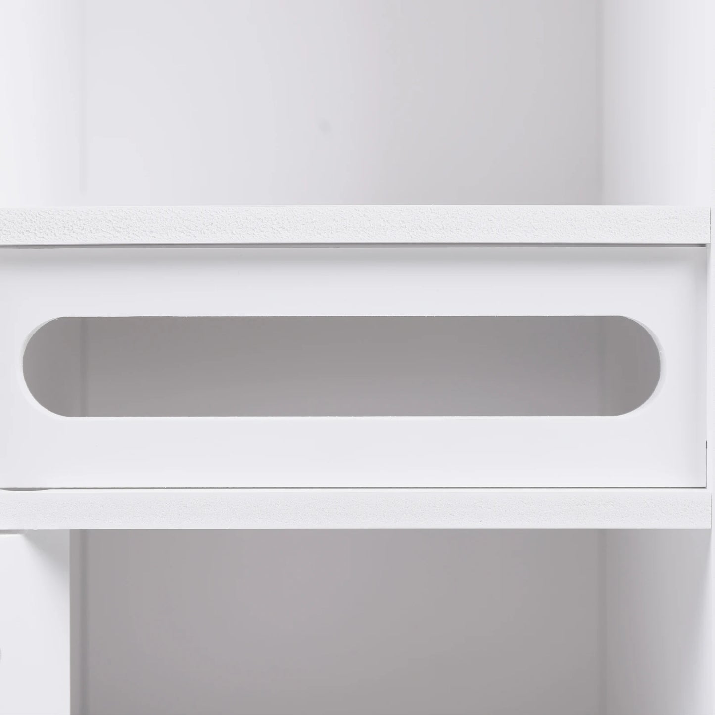 Moderner Badezimmers chrank Holz Kunststoff platte freistehende Toilette hohes schmales Regal weiß 20x20x80cm