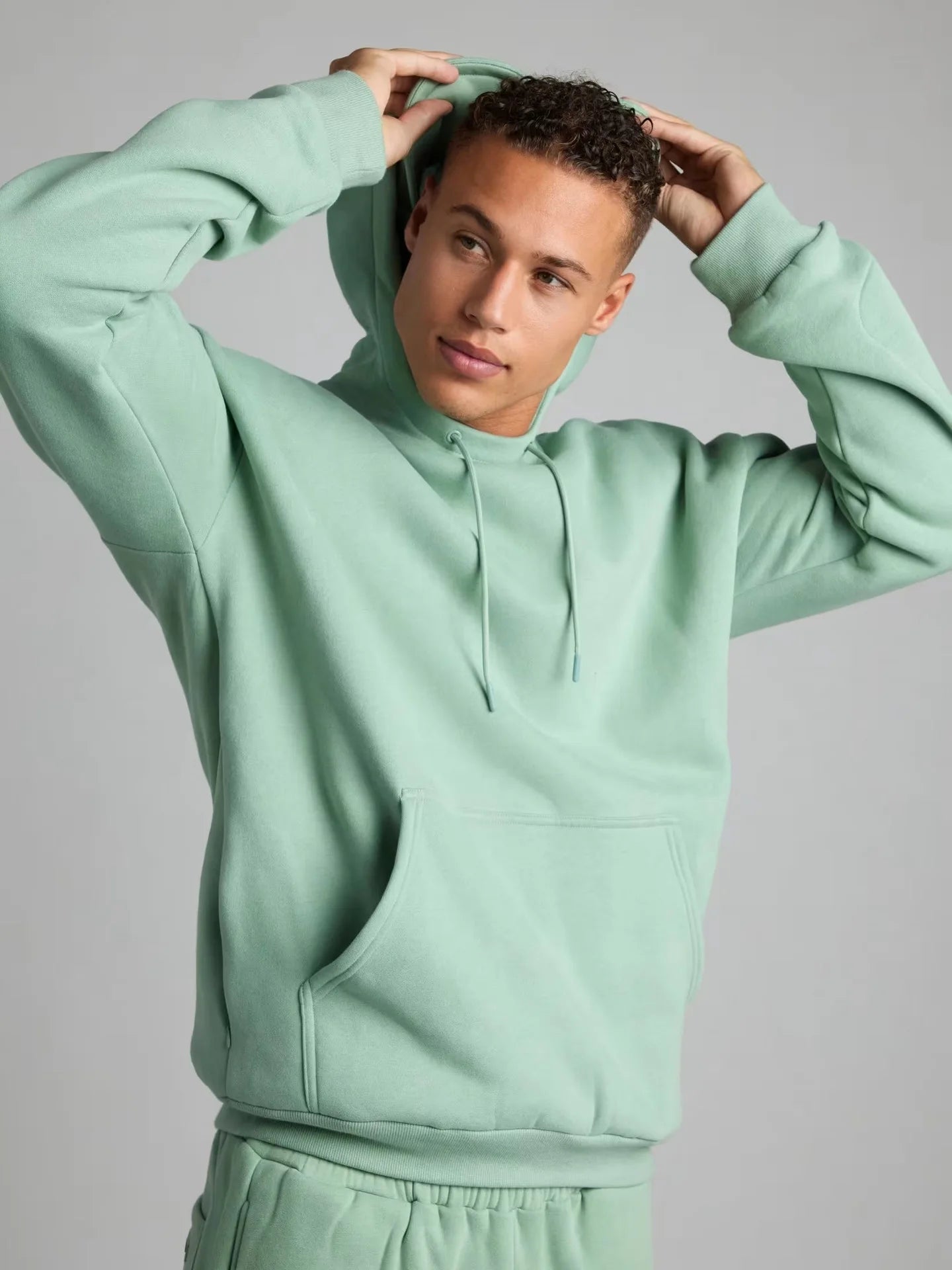 2025 Fitness Workout Outfits Autumn Winter Women Man Tracksuit Sport Pocket Sweatshirt Hoodies Sweatpants 2 Two Piece Set Lover.