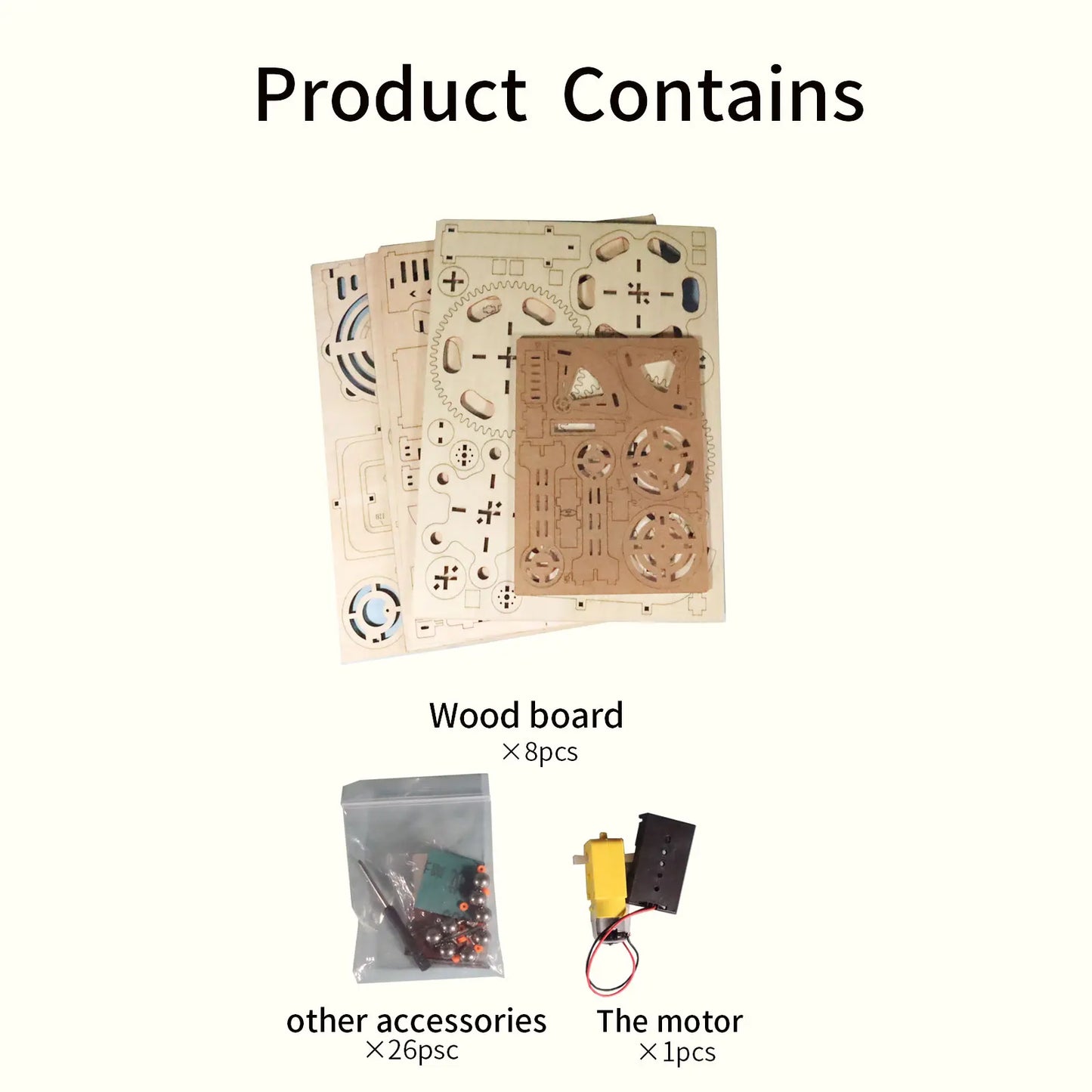 Electric 3D Wooden Puzzles Marble Run Model Kits  Brain Teaser Puzzle DIY handmade Christmas gift(Without battery).