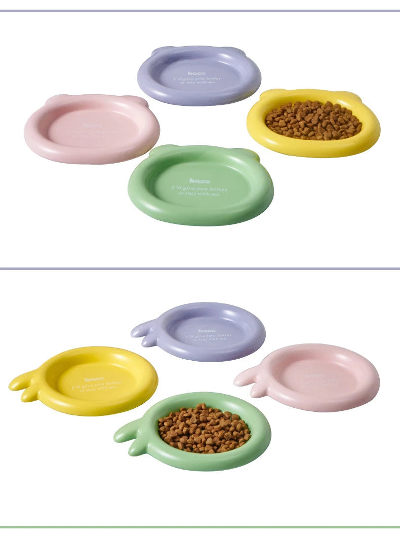 Cat Ceramic Food Basin Pet Small Size Canned Snack Feeding Dish Bowls Puppy Cute Eating Feeders Kitten Supplies.