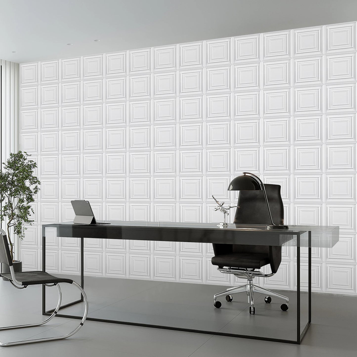 KUUJOJO 3D textured wall panel for indoor wall decoration, suitable for living room, hall, bedroom, hotel, office, send tape