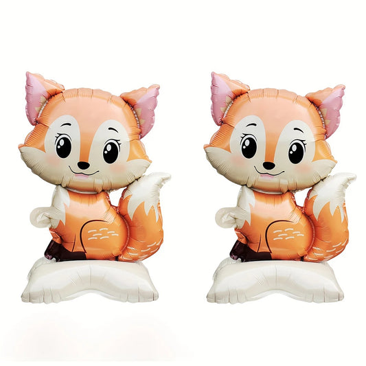 3D-Ständer Fuchs Folienballons Niedliche Dekorationen Dschungeltiere Thema Geburtstag Partydekorationen Kinderspielzeug Babypartyzubehör.