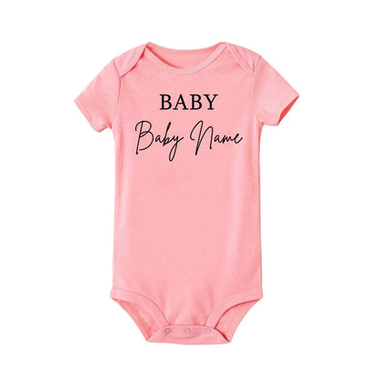 Personalisierter Name Baby Body Benutzerdefinierter Name Neugeborene Süße Kleidung Kleinkind Sommer Kurzarm Overall Unisex Kleinkind Dusche Geschenk.