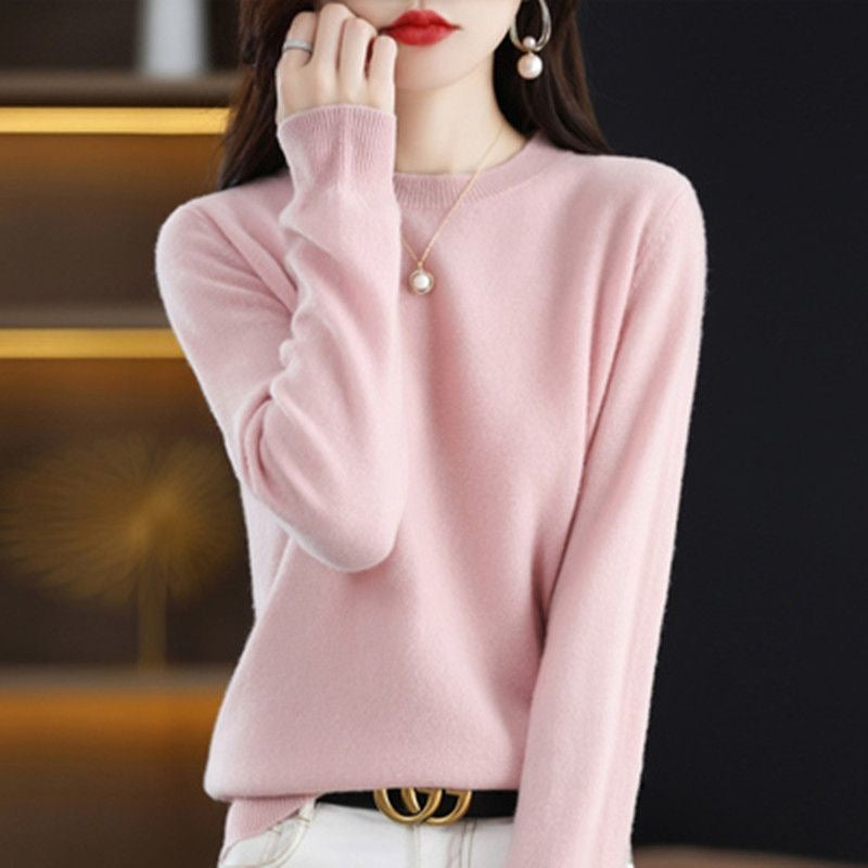 Frauen Pullover Oansatz Herbst Winter Grundlegende Pullover Warme Casual Pulls Jumper Koreanische Lange ärmeln Solide Strickwaren Bodenbildung Shirt.