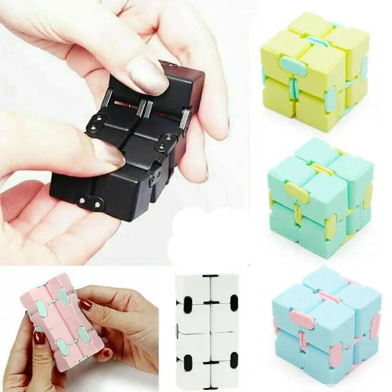 Infinity Cube Fidget Sensory Toy Mini Puzzle Cube Toy Stress Anxiety Relief Magic Puzzle Flip Toy for ADHD Autistic Kids Adult.