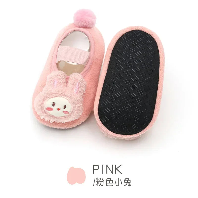 Lovely Infant Slippers Toddler Kids Boy Girl Knit Crib Shoes Warm Cute Cartoon Anti-slip Prewalker Newborn Slippers Baby Shoes