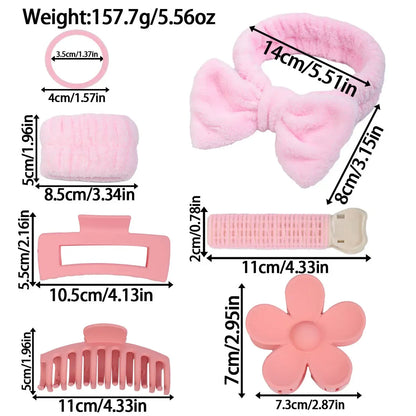 58-Piece Hair Accessories Set Butterfly End Hair Ties Shark Clip Flower Hair Grips Hair Bands Hair Accessories for Women Girls.