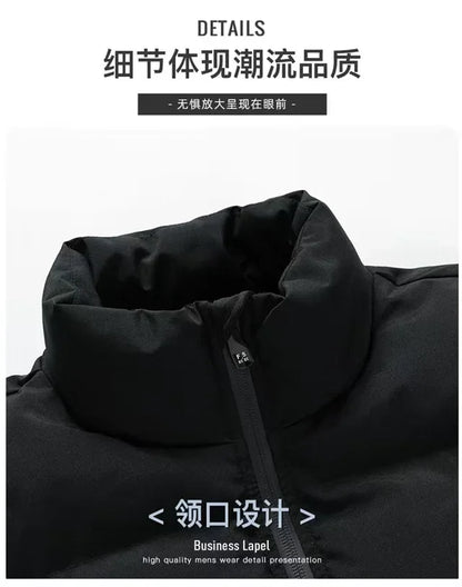 Red Bull 2025 New thick jacket, warm cotton-padded jacket, winter casual sports down jacket, stand-up collar windproof jacket.
