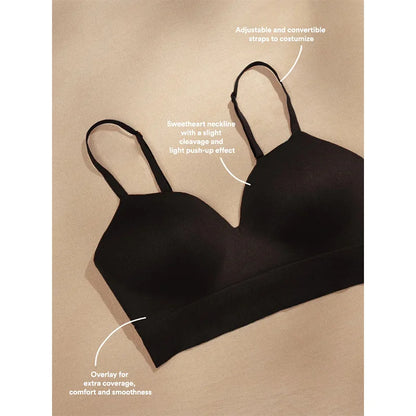 Women's Sexy Body Shaping Plus Size Fixed Cup Bra Supporting Traceless Underwear Comfortable Gather-up Wireless Bra.