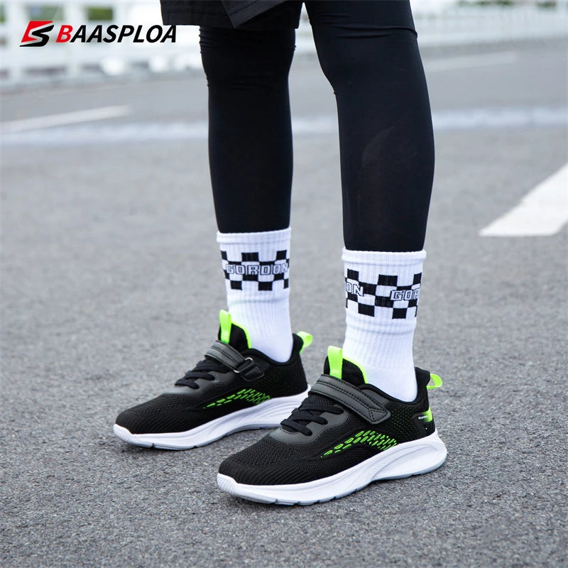 Baasploa Children Sneakers Boys Sports Shoe Tennis Casual Daily School Kids Running Shoes Walking Sneaker for Boys Free Shipping.