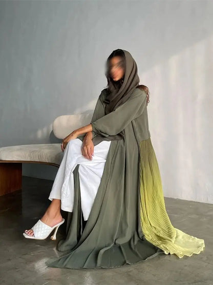Ramadan Eid Abaya Kaftan Turkey Islam Muslim Chiffon Kimono Dress Prayer Clothes Women Djellaba Kebaya Robe Femme Musulmane.