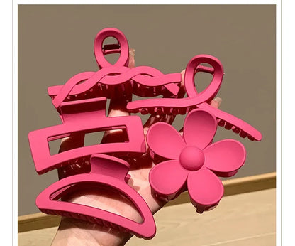 Set of 8 Plastic Hair Clip Large Hair Accessories Simple Hairpin Thin Hair Styling Tools for Women.