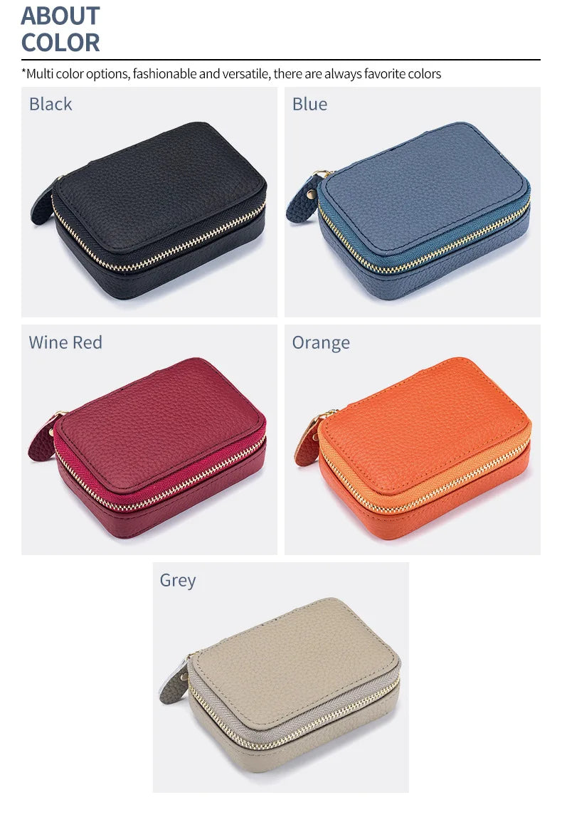 Lipsticks Case with Built-In Mirror Mini Cosmetic Bag Zipper Makeup Organizer Coin Pouch Travel Contact Lens Case Lipstick Purse.