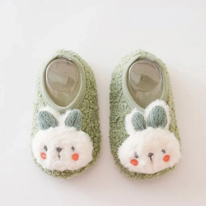 Autumn Winter Baby Slippers Toddler Plush Floor Sock Shoes Children Soft Sole Walking Shoes Indoor Home Anti-slip Kids Shoes