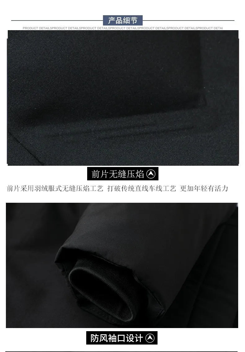 Top Grade Designer New Brand Men Parka Jacket Thick Casual Fashion Hooded Cropped Windbreaker Quilted Bubble Coats  Mens Clothes