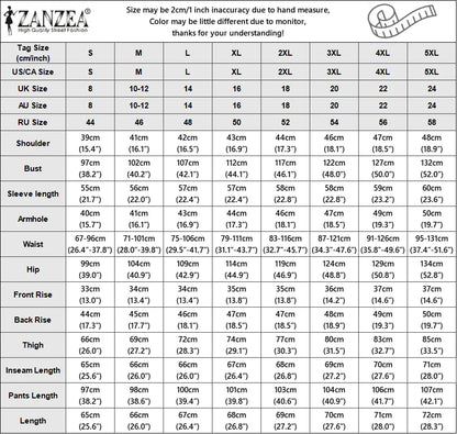 Fashion Women Two Piece Outfit ZANZEA Long Sleeve Top 2025 Autumn Casual High Waist Long Pants Sets Solid 2PCS Suits Tracksuit.