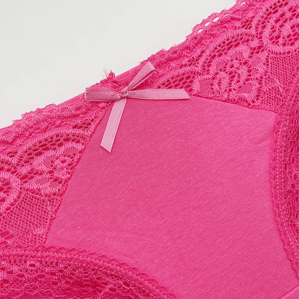 Cotton Briefs Lady 5 PCS/SET Lace Panty Underpants Seamless Panties For Women Lingerie.