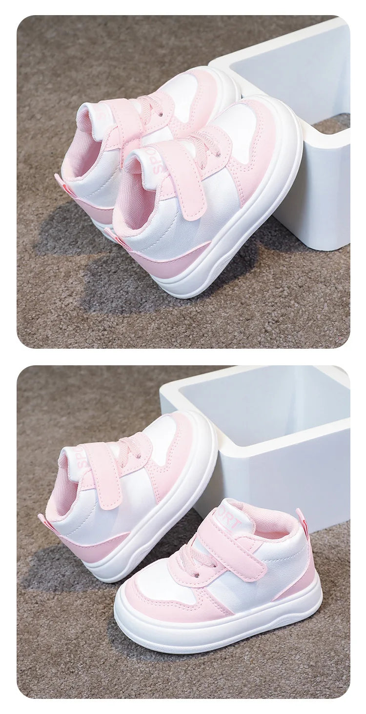 Fashion Kids Sneakers Spring Autumn High Top Breathable Casual Shoes Girls Non-slip Board Shoes Boys Outdoors Basketball Shoes.