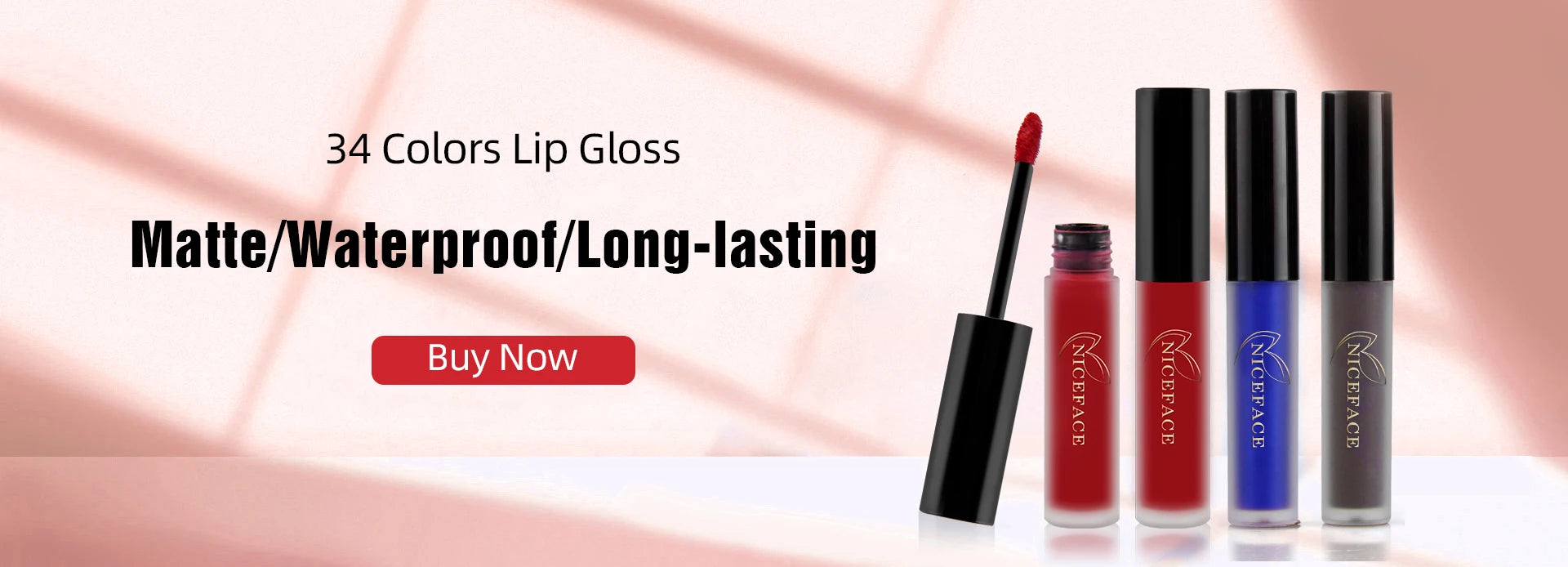 QIBEST Sexy Red Matte Lip Gloss Long Lasting Velvet Liquid Lipstick Lip Makeup Women Beauty Nonstick Cup Waterproof Lipgloss Hot.