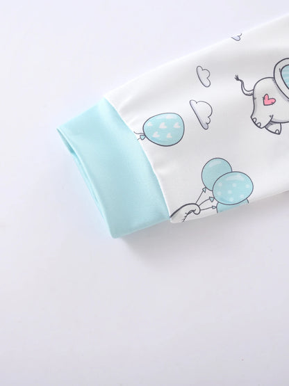 Unisex-Body für Neugeborene + Mütze + Hose, 3-teiliger Anzug für Jungen und Mädchen, niedlicher bedruckter einteiliger Strampler mit Rundhalsausschnitt für alle Jahreszeiten.