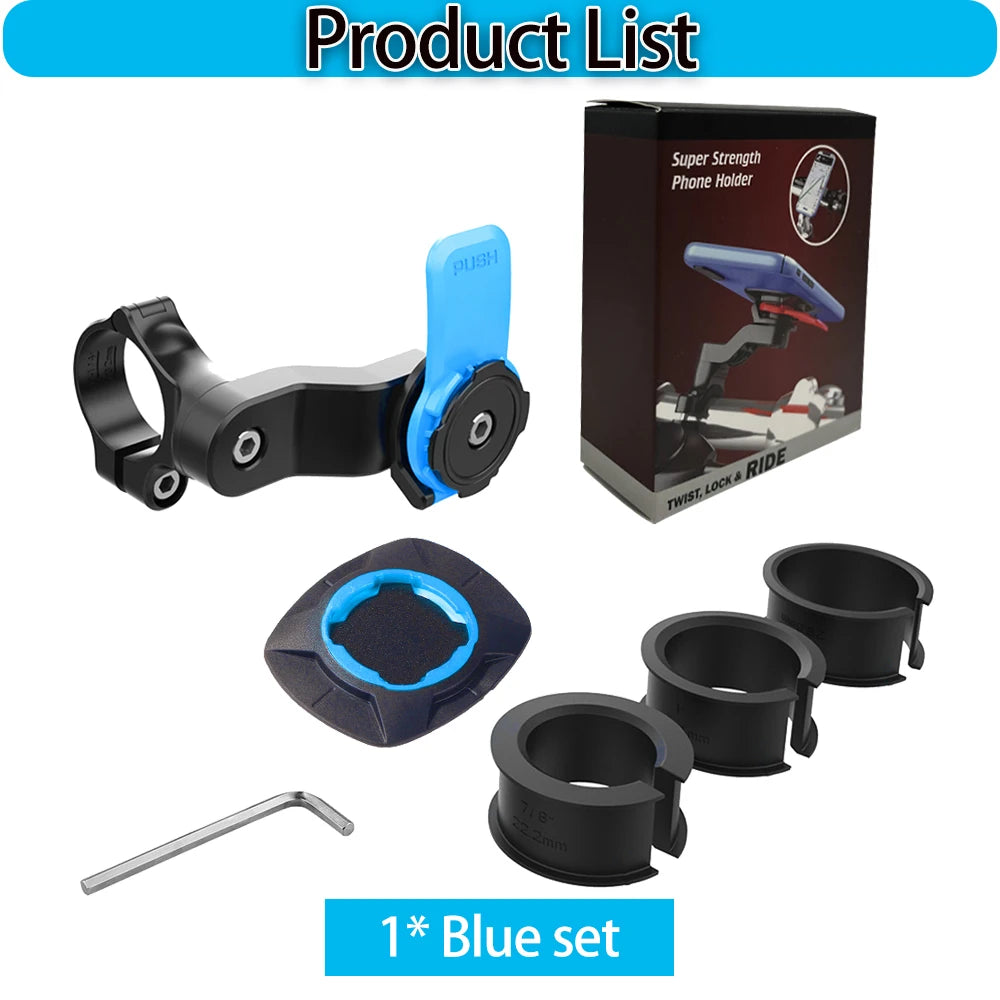 Universal Motorcycle Bike Phone Holder Stand Bicycle Phone Bike Holder 360° Rotatable Support Security Bracket Quick Release