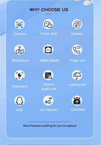 New Kids 5G Smart Watch SOS GPS+BDS/GLONASS Location Phone Call Camera Child Smartwatch 1.83 Inch WIFI Waterproof For Watch Gift.