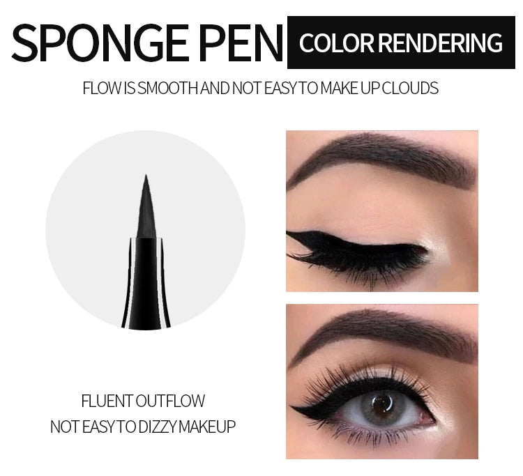 YANQINA Liquid Eyeliner Pencil 4D Waterproof Mascara Set Cosmetics Eye Liner Thick Curling Mascara Eyebrow Pencil Eyes Makeup.