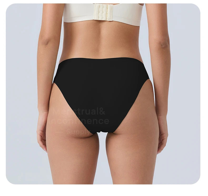 Seamless Menstrual Period Panties 4- Layer Leakproof Protection Women Period Panties Heavy Absorbency Breathable Reusable.