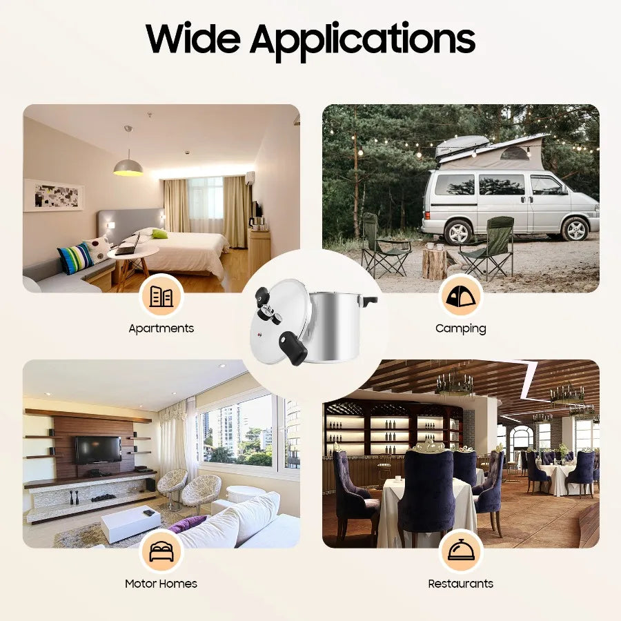 23 Quart Pressure Canner Cooker, 11psi Aluminum Pressure Cooker with Gauge Release Valve 22L Large Capacity Stainless Steel.