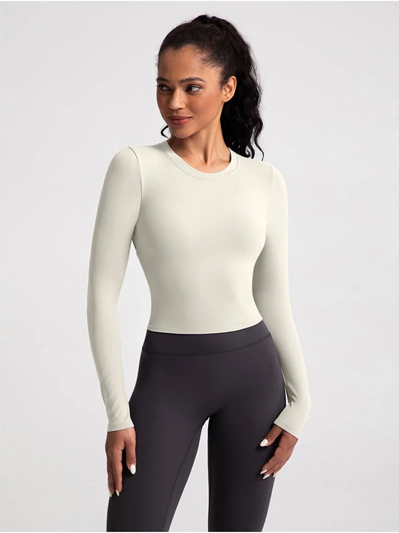 Cloud Hide Black Beauty Back Yoga Shirts Women Long Sleeve Blouse Plus Size Sports Gym Fitness Top Running T-Shirt Workout Shirt.