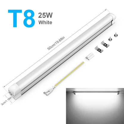 6500K 3000K 4000K 50cm Tube T8 /T5 LED Light Bar 15W 25W Ceiling Lamp School Office Decor Lighting Fluorescent Replace.