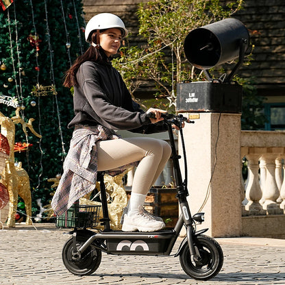 iScooter - F2 Electric Scooter with 500W Motor, 36V 7.8Ah Battery, 10-inch Tires, Adult Foldable Electric Scooter with Seat.