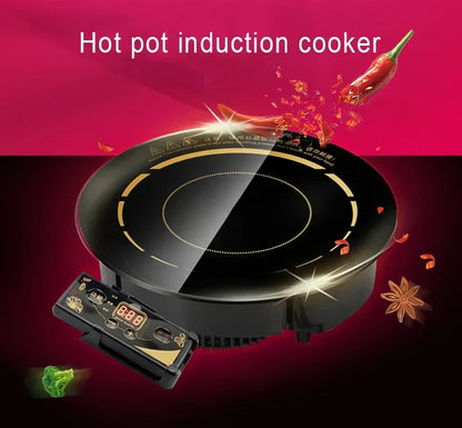 Mini Electric Magnetic Induction Cooker Wire control Embedded Hotpot Hob Burner Waterproof hot pot Tea Boiler Stove Cooktop 800W.