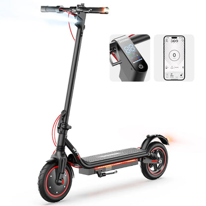 ISCOOTER W7 Electric Scooter Adults 650W motor 36V10.5Ah E-Scooter 8.5"Inflatable road Tires Foldable EScooter.
