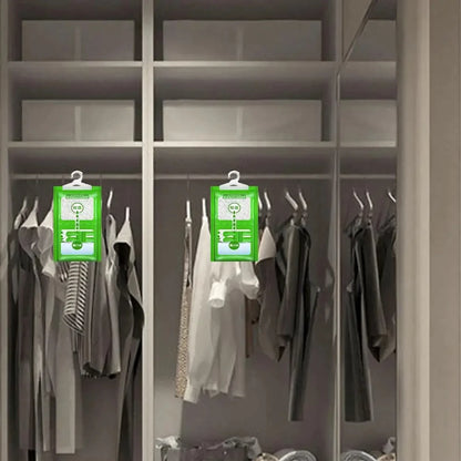 Hangable Wardrobe Moldproof Moisture Proof Dehumidification Bag humidity Moisture Absorbing Bag Closet Dehumidizer Eco Friendly.