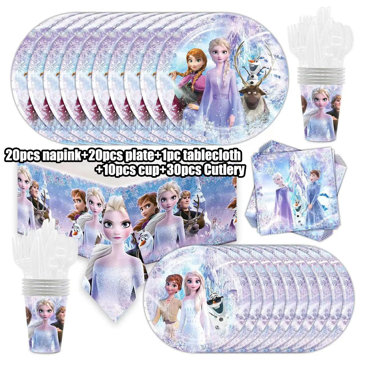 Disney gefroren Geburtstag Dekorationen Mädchen Papier Geschirr Teller Servietten Tassen Schnee königin Geburtstag Deko Hintergrund Luftballons Lieferungen