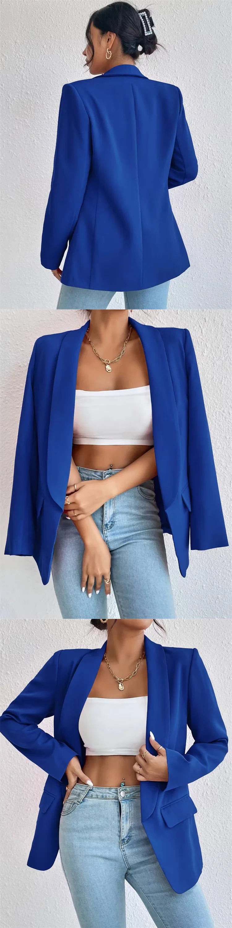 Koreanische Beliebte Rosa Neue Oberbekleidung Frauen 2024 Mode Weiblichen Frühling Jacke Casual Langarm Schwarz Blazer Mäntel.