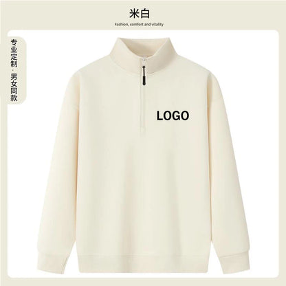 XH-528 2025 Autumn New Regular Fit Lightweight 360gsm Thermal Fabric Half Zip Sweatshirts Men Pullovers