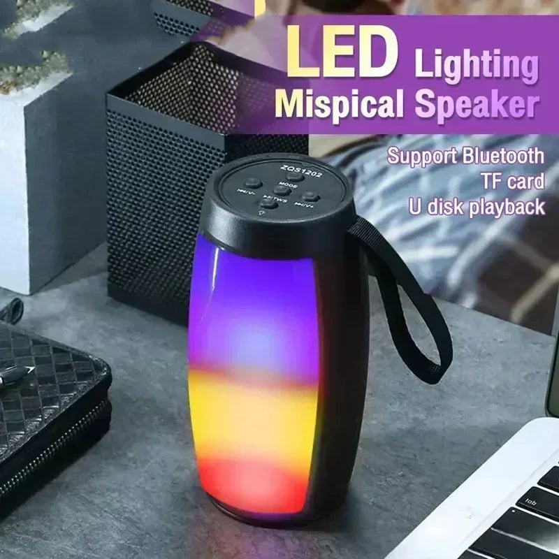 2025 Wireless Portable Bluetooth Speakers LED Lights MP3 Loudspeaker KTV Outdoor TF Car Audio Gift Wireless Sound Box Subwoofer.