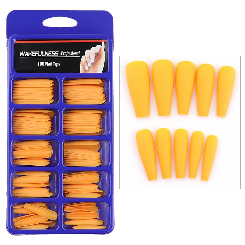 Long Matte Nails Beauty Nails Cute Stiletto Nails Long Pointy 100pcs/Box  Matte Black Stiletto Nails - Full Set  Edgy Black N