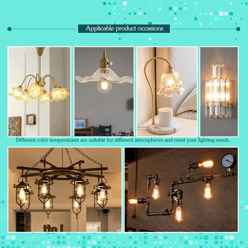 LED Retro Edison Glühbirne E14 E27 AC 220V 2W 4W 6W 8W Vintage Glas lampe C35 G45 A60 St64 G80 G95 G125 LED Filament Licht Wohnkultur.