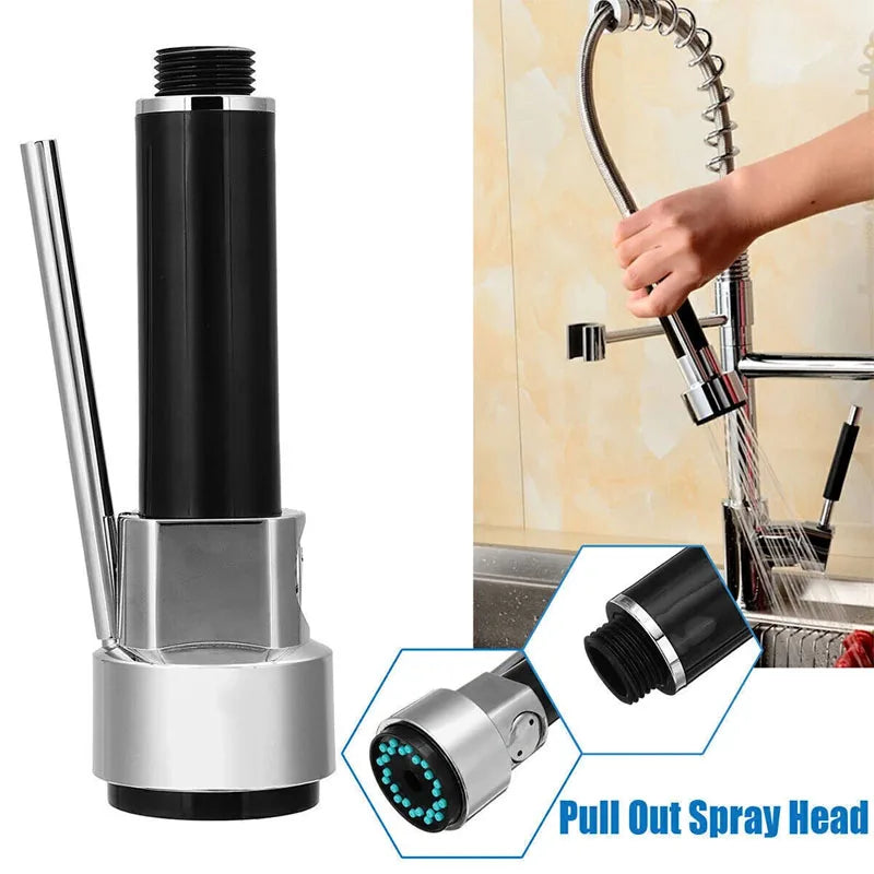 Kitchen pull-out faucet nozzle handheld ABS faucet water-saving high-pressure nozzle bathroom sink faucet replacement