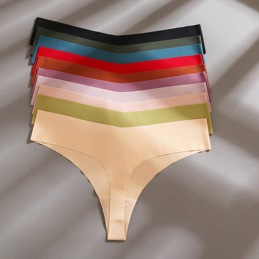 7 Pieces Sexy Lingerie Women's Seamless Panties Silk Female Underwear for Women Elasticity Thongs Secret G-String Fashion Tangas.