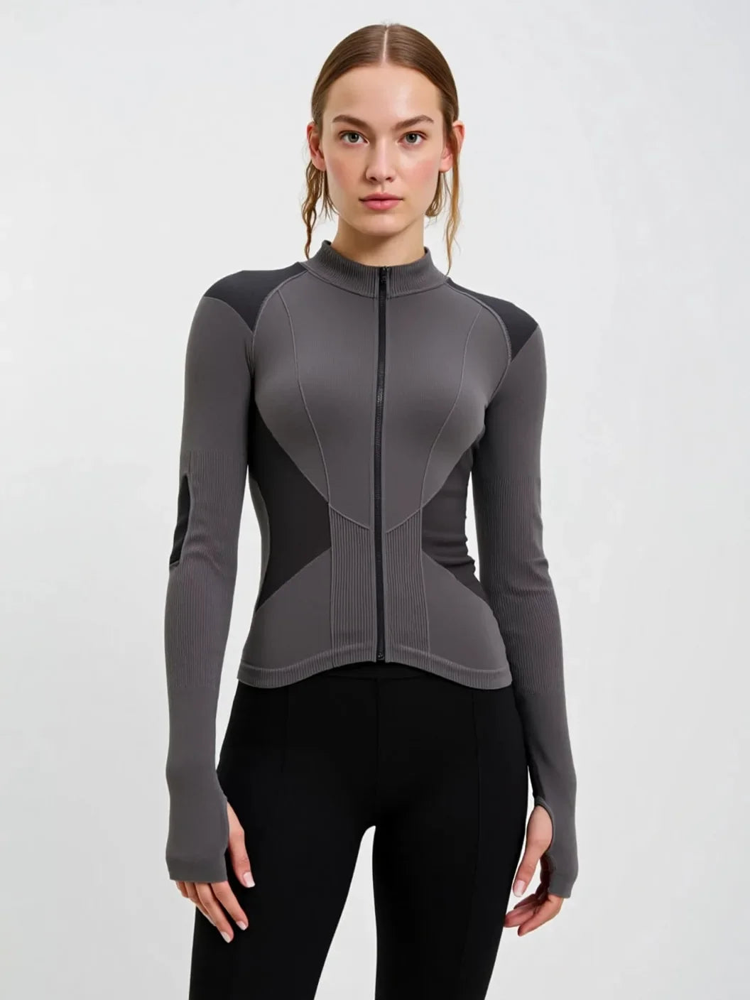 New 2025 Women's Long Sleeve Yoga Sportswear Casual Outdoor Running Training Top Breathable Comfortable Sportswear.